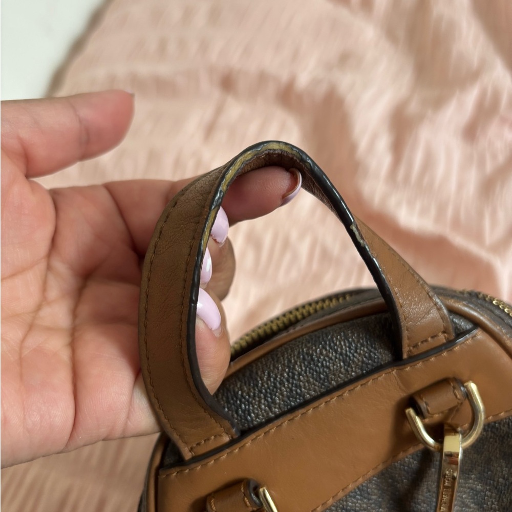 Michael Kors Dark Brown Mini Backpack with Gold Hardware - Picture 7 of 10